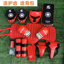 Complete Set of Sanda Protective Gear for Adults and Children, Martial Arts Fighting Training Protective Gear, Martial Arts Gym Fighting Boxing Protective Training Set