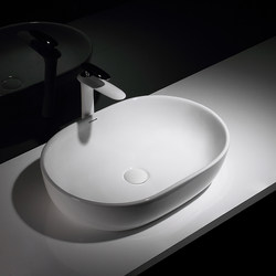 Luofani Oval Countertop Washbasin Large Size Washbasin Art Basin for Home Bathroom Balcony Washing