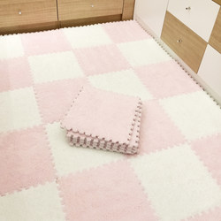 Summer Short-Haired Carpet for Bedroom, Girl's Room, Living Room, Full Coverage, Household, Stain-Resistant, Spliced Floor Mat, Large Area Bedside Rug