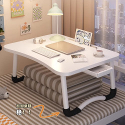 Small Bed Table for Students, Foldable Study Desk for Dormitory Upper Bunk, Simple Laptop Table, Home Use Kang Table, Children's Homework and Drawing Desk, Lazy Person's Bedroom Bay Window Floor Table
