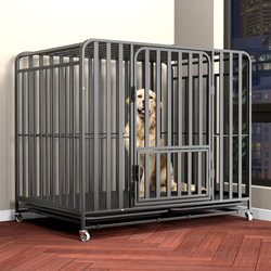 Dog Cage for Large and Medium-Sized Dogs, New Model Dog Cage with Toilet, Suitable for Home Use, Indoor and Outdoor, for Golden Retrievers and Labradors, Cage Supplies