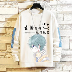 Men's Fleece-Lined Sweatshirt, New Long-Sleeve T-Shirt, Men's Warm Top, Large Size Autumn and Winter Clothing, Chinese Style Crew Neck Base Layer