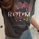 Large size women's clothing 2025 summer new fat MM casual versatile loose printed round neck front shoulder short-sleeved T-shirt top