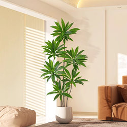 Simulated Vermilion Banana Fake Green Plant Decoration Indoor Potted Large Floor-Standing Ornaments Living Room Accessible Luxury Anti-Real Green Plant