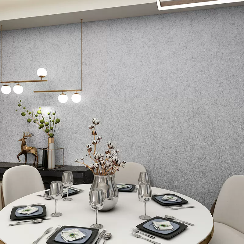 北歐矽藻泥堆積凹凸質感壁紙灰色不織布臥室客廳背景現代簡約壁紙