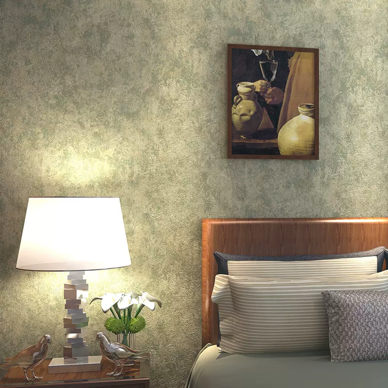 美式90年代復古懷舊素壁紙不織布臥室客廳背景牆高級感服裝店壁紙 Taobao