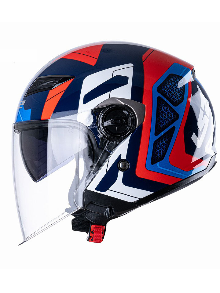 ls2摩托车头盔男女双镜片半盔