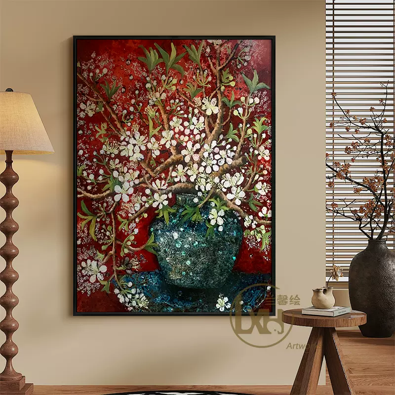 油彩 油彩 静物画 廊下壁画 薔薇 ローズ 応接間掛画 玄関飾り 装飾画 221