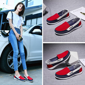 Spring and summer canvas shoes ladies Vol Lu Qing breathe a bit of lazy anti -slip old Beijing cloth shoes mother shoes