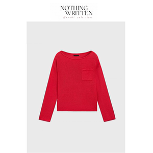 
[Ready Stock] Nothing Written Narchi Urban Pocket Detail Long Sleeve Pullover Knit Sweater