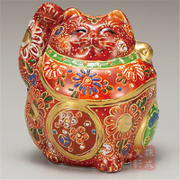 Japanese Kutani Lucky Cat Ceramics Decoration | Japanese-Style Creative Gift