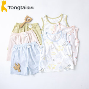 
Children's summer new style for boys and girls 1-5 years old casual modal cotton tops and shorts 679