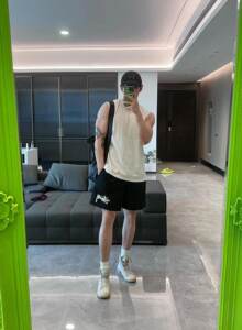 
American letter printed nylon quick-drying basketball three-point shorts below the knee summer fashion brand loose sports three-point pants