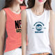 Sport vest for women in summer, pure cotton white large size inner wear, breathable loose slim sleeveless vest base shirt for women