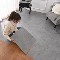 Gray Pvc Self-Adhesive Flooring, Trendy and Popular for Commercial Use, Thick and Wear-Resistant, Suitable for Bedroom Floor Renovation and Cement Floor Stickers