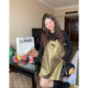 Gold large-sleeved sleeveless vest skirt for women in spring and summer 2025 new fat mm large-size women's dopamine dress