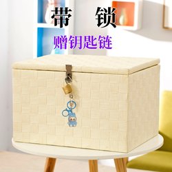 Lockable Storage Box, Storage Box, Student Dormitory Book and Snack Storage Cabinet, Lockable Password Lock Storage Box