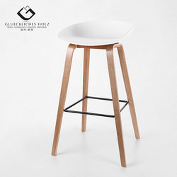 Bar Stool Simple Modern Solid Wood Bar Counter High Stool Coffee Shop Exhibition Restaurant Cashier Front Desk Bar Chair