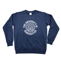 Spring, Autumn and Winter Thin Fleece-Lined Manchester University Long-Sleeved Loose-Fitting School Uniform for Men and Women Manchester University Sweatshirt