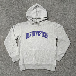 Spring, Autumn and Winter Fleece-Lined Northwestern University Men's and Women's School Uniform Hooded Vintage Sweatshirt