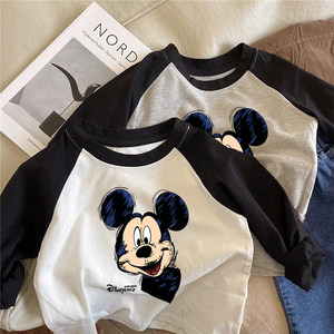 
Boys and girls 2026 spring and autumn new cartoon long-sleeved children's T-shirt long-sleeved tops fashionable spring clothing