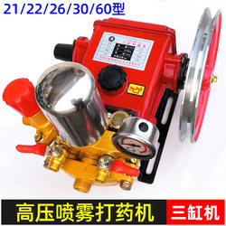 High-Pressure Cleaning Sprayer, Three-Cylinder Plunger Pump, Landscaping Pressure Pump, Water Pumping Car Wash Pump Head 