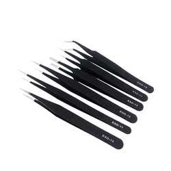 Precision tweezers, anti-static tweezers, stainless steel pointed elbow tweezers, bird's nest hair picking tweezers, photo pliers