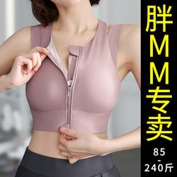 Front Zipper Sports Bra for Women, Plus Size, Shockproof, High-Intensity, for Plus-Size Women, Fitness Vest, Yoga Bra, Can Be Worn Outside, Anti-Sagging