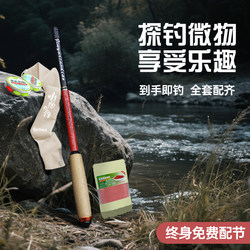 Small Fishing Rod, Stream Rod, Ultra-Light, Ultra-Fine, Short-Section Small Fishing Rod, Micro-Fishing Rod, Children's Fishing Rod, Beginner's Set