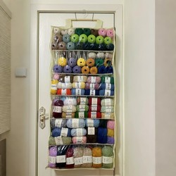 Yarn Ball Storage Bag, Household Yarn Storage Box, Handmade Yarn Ball Thickened Transparent Dust-Proof Organizing Bag, Storage Cabinet