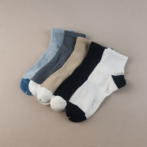 
Stock last stock spring new contrast color mid-calf socks men's cotton boneless stitching breathable versatile thin men's socks
