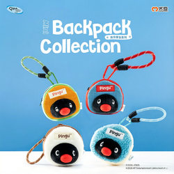 Authentic Pingu Penguin Stuffed Bag Pendant Cute Little Doll Keychain Backpack Decoration Gift for Women
