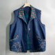 Middle-aged and elderly women's denim vests for spring and autumn, elderly plus fat models, large size waistcoats and vests for mothers, women's outer vests