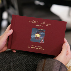 3inch Mini Cloth-Covered Flip Photo Albums with Full Paper Groove Design, Non-Explosive, Writable, Photo Album, Anniversary Gift for Couples