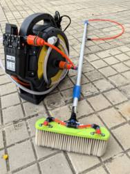 24V Car Wash Tool for Buses and Trucks, Long Pole Water Brush, 12V Portable Car-Mounted High-Pressure Washer