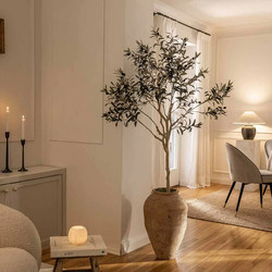 Artificial Olive Tree Green Plant Fake Tree Potted Plant Indoor Homestay Shop High-End Large Decorative Fake Plant Ornament