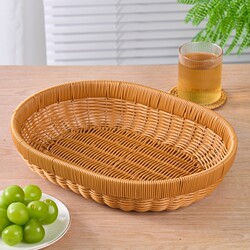 Fruit Snack Basket, Tabletop Dried Fruit Snack Tray, Coffee Table Tabletop Fruit Plate, Purely Hand-Woven Household Candy Storage Basket