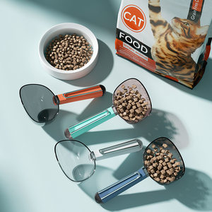 
Pet cat food spoon, feeding shovel, transparent measuring spoon, cat supplies quantitative feeding tool, moisture-proof portable feeder