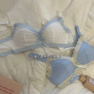 2022 new underwear girl small breasts gathered to collect pair of milk, anti -drooping steel rim showing large bras set summer