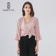 New product solid color sunscreen shirt for women's lace design lotus leaf 700% sleeve jacket for women's summer thin