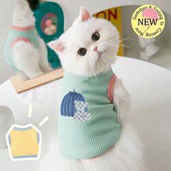 Dog Spring, Summer, and Autumn Clothes, Thin Style, Cat Pet, Teddy, Bichon, Pomeranian, Small Dog Breathable Vest, Anti-Shedding