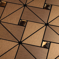 Aluminum-Plastic Panel Mosaic European-Style Metal Self-Adhesive with Backing Glue Tv Background Wall Living Room Tiles Windmill Antique Bronze Gold