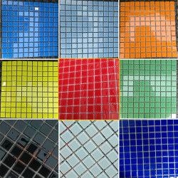 Solid Color Crystal Mosaic Glass Tiles DIY Wall Stickers Bathroom Decoration