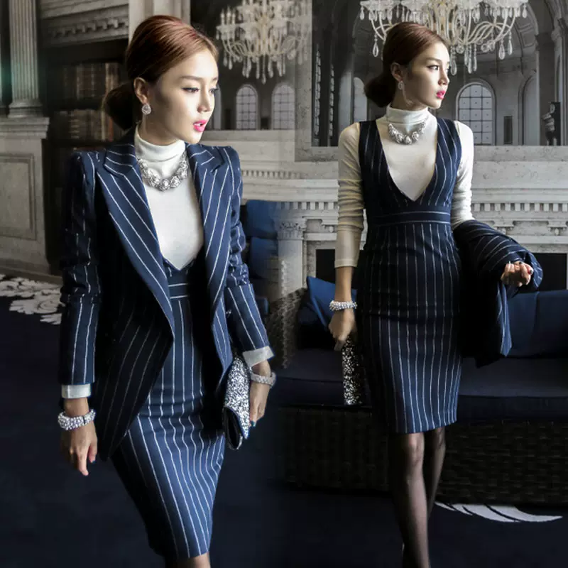 2021春新婦人服職業女神気質2点セットs-2xlT