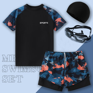 
2025 new swimsuit men's anti-embarrassing swimming trunks soaking in hot spring men's suit sports air-drying breathable swimsuit