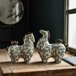 Immediately Bring Wealth and Prosperity, Decorative Items for Attracting Wealth, High-End New Chinese-Style Living Room Display Shelves, Housewarming and Opening Ceremony Gifts