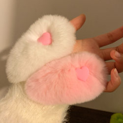 Autumn and Winter Cute Rabbit Plush Hair Clips for Women, Fluffy Side Bangs Children's Clips, Hairpins, Side Clips, Hair Accessories, Korean Style