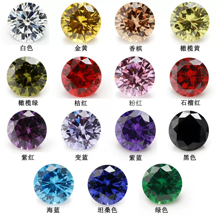 4x8-6x12mm15种颜色锆石组合5A 马眼形合成立方氧化锆人造宝石-Taobao
