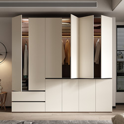 Enf Solid Wood Wardrobe for Bedroom Home Use, Large Luxury Closet Storage Cabinet