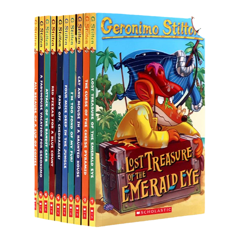 【自營】新版 老鼠記者系列1123450英文原版 Geronimo Stilton 進口兒童章節橋樑小說  彩色插圖漫畫青少年冒險探險叢書Scholastic-Taobao